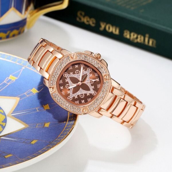 Signature Luxury Diamonds Fashion Pattern Women's Watch - Image 5