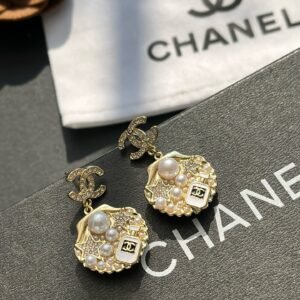 Rhinestones Shell Star Perfume Pearl Drop Earring