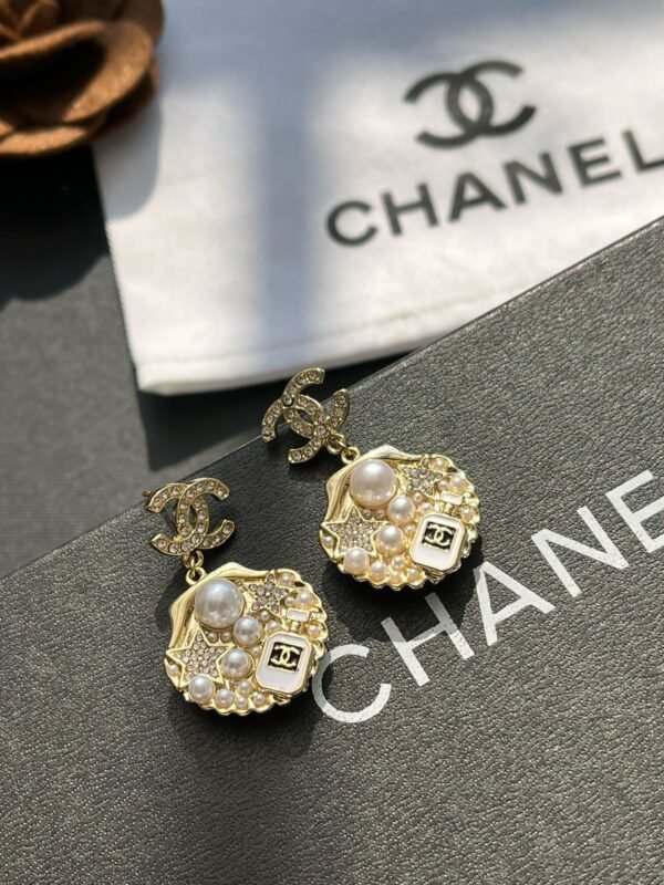 Rhinestones Shell Star Perfume Pearl Drop Earring