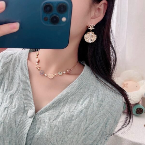 Rhinestones Shell Star Perfume Pearl Drop Earring - Image 11