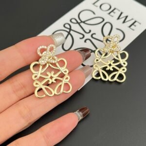 L Pavé Anagram Stud Earring