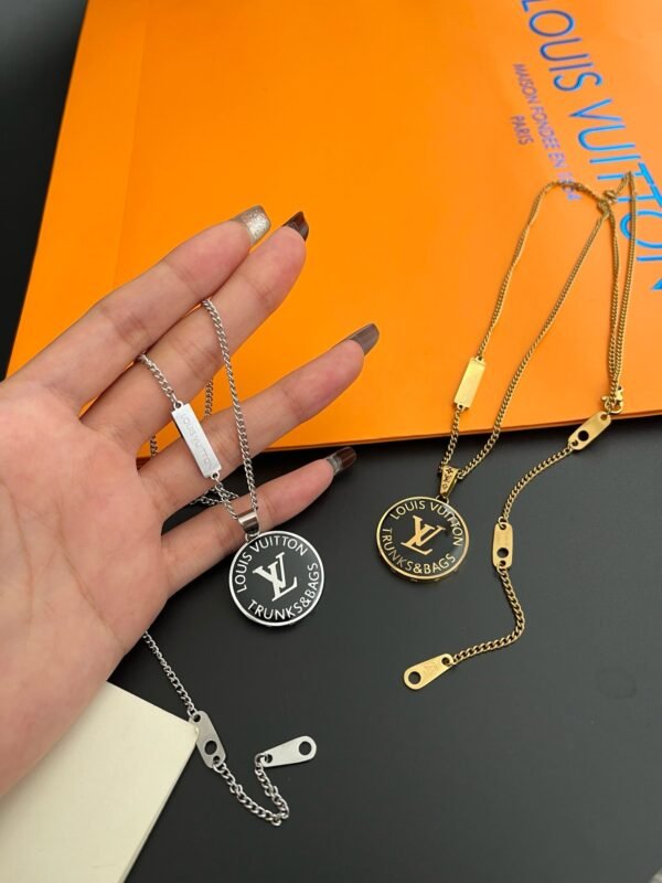 Silver Gold Award Pendant Necklace - Image 2
