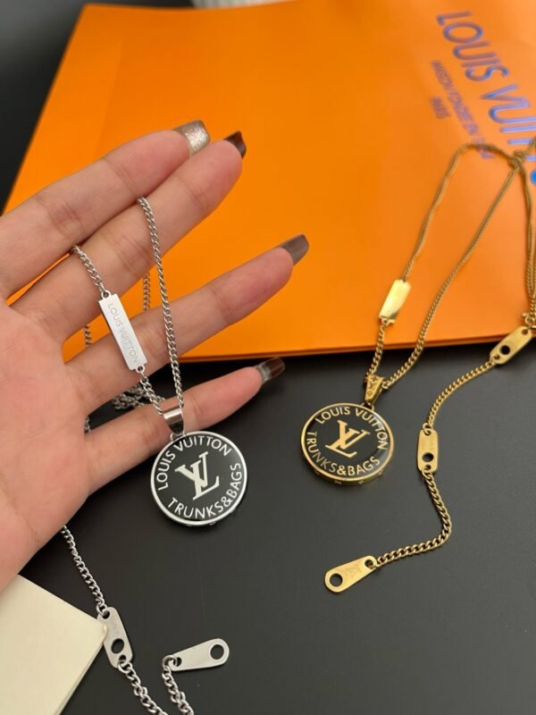 Silver Gold Award Pendant Necklace - Image 3