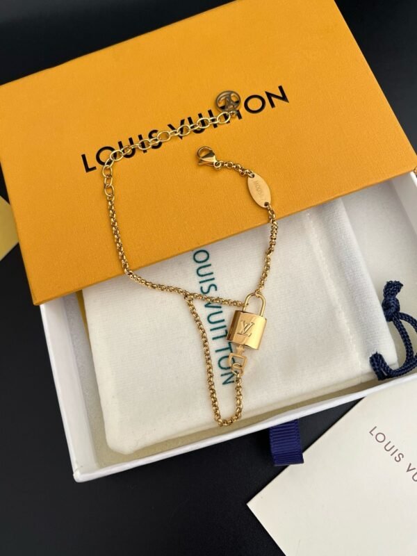 Gold Padlock Bracelet - Image 5