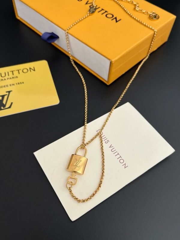 Gold Padlock Necklace Bracelet