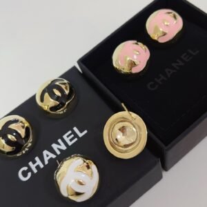 Round Cut Gold Earring