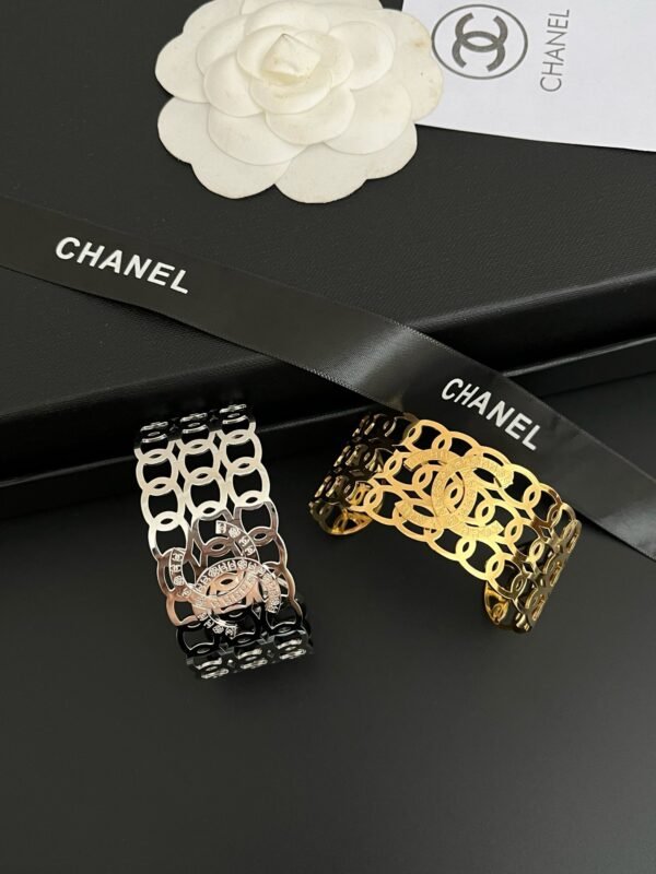 Gold Silver Plated Bangle Bracelet - Image 2
