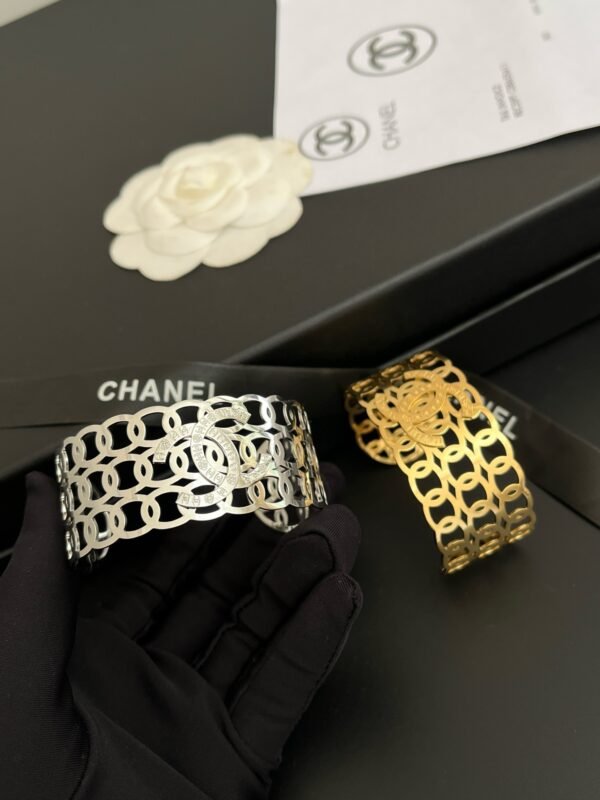 Gold Silver Plated Bangle Bracelet - Image 4