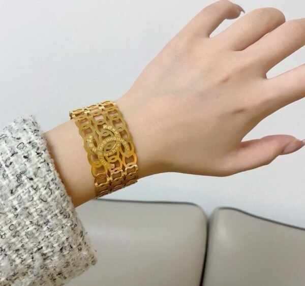 Gold Silver Plated Bangle Bracelet - Image 7