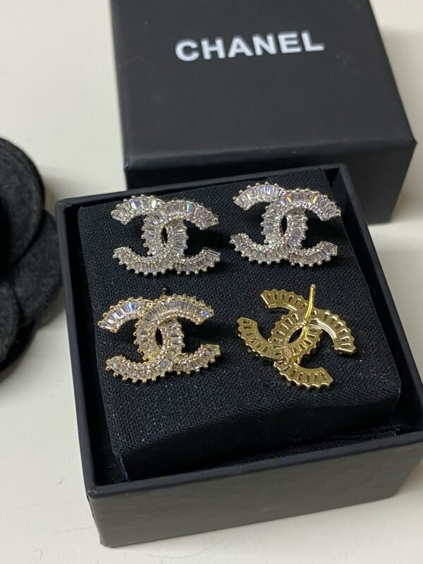 Gold Silver Diamonds Earring - Image 2