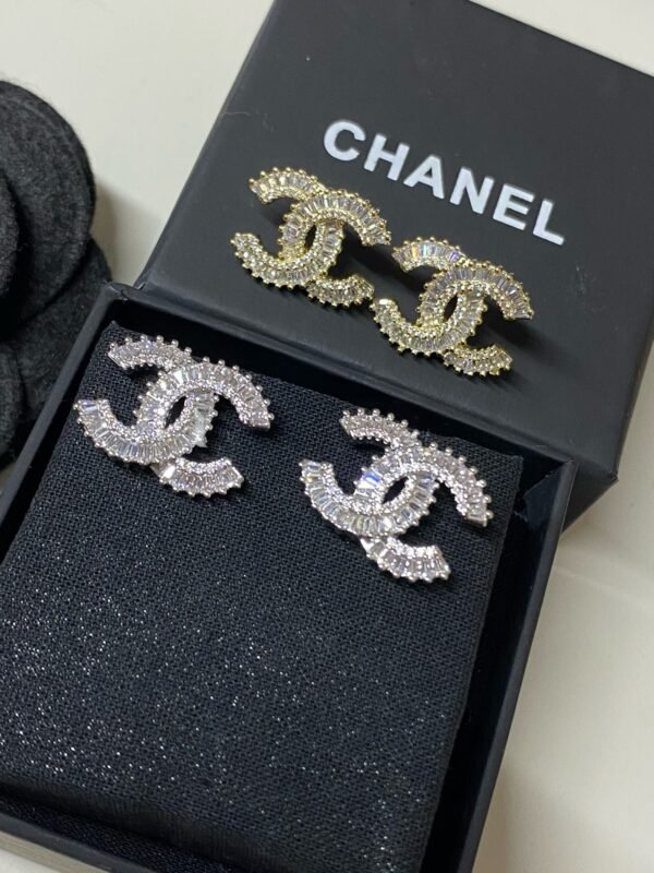 Gold Silver Diamonds Earring - Image 3