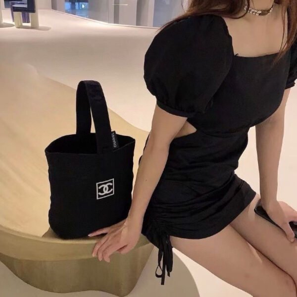 Black White Hand Carry Women's Fashion Bag - Image 6