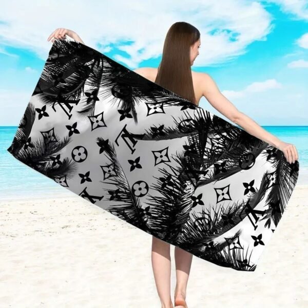 Fashion Microfiber Extra Large Thin Sand Free Travel Swim Pool Yoga Gym Camping Beach Towel - Image 2