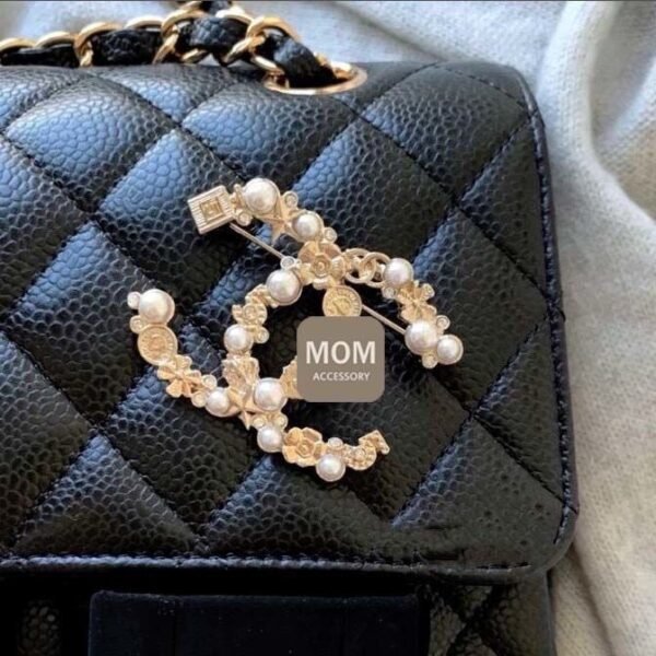 Fashion Pearl Rhinestones Silver Gold Plated Brooch - Image 12